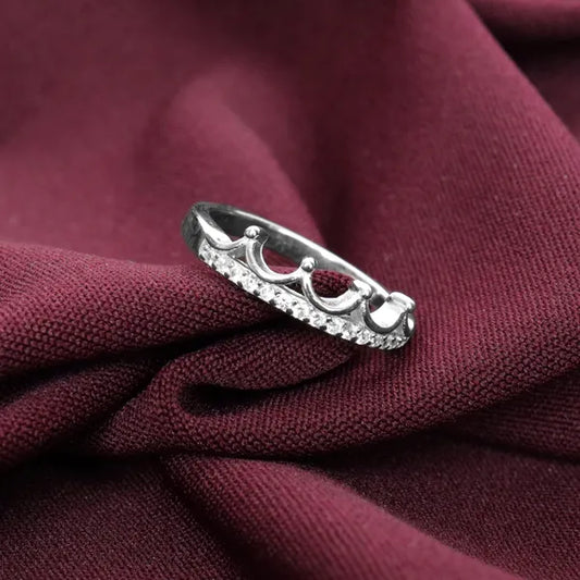 Silver Princess Crown Ring