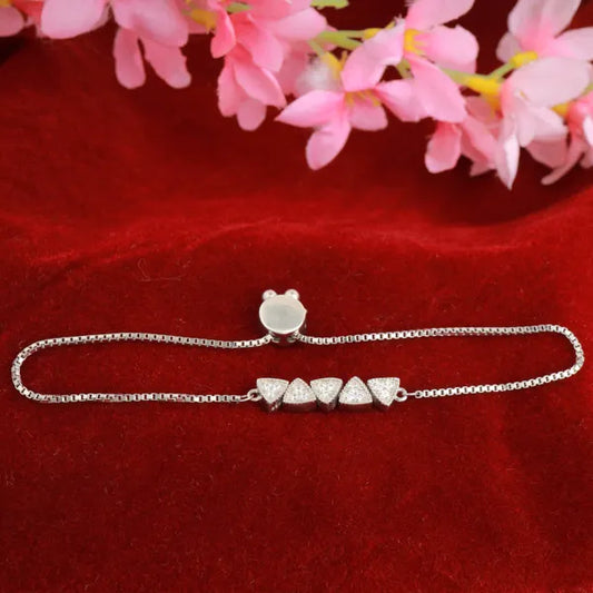 Pure 925 Silver Bracelet | Zircon Triangle