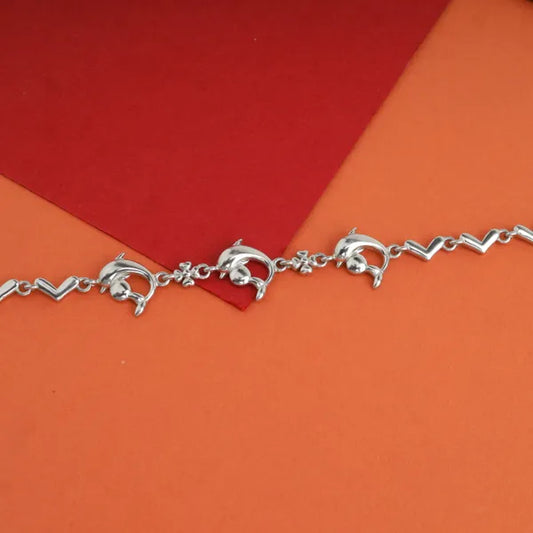 Pure 925 Silver Bracelet | Whale Heart Bracelet