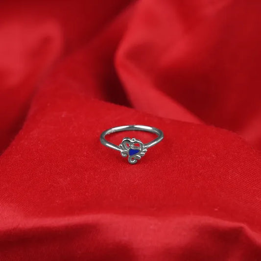 Silver Blue Mina Ring for Women
