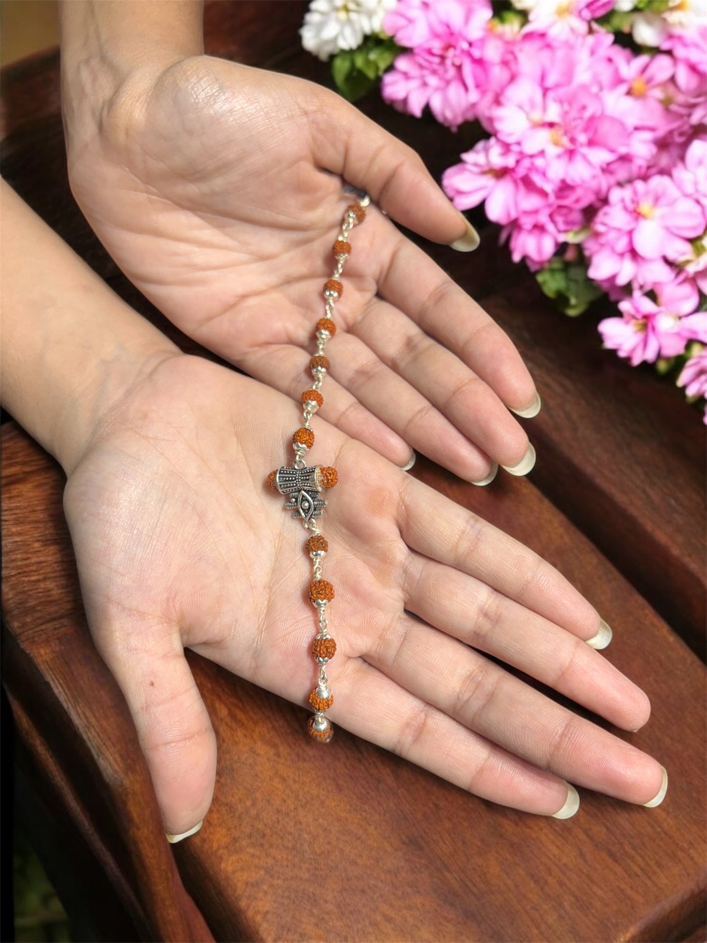 Silver Shiv Netra Rudraksh Rakhi