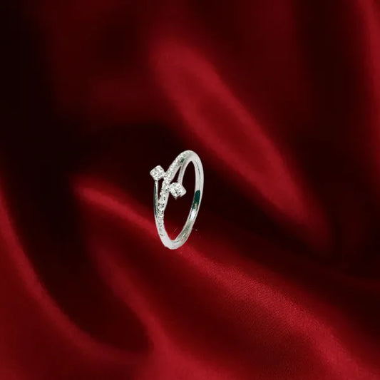 Silver Square Minimalist Ring for Women