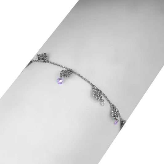 Pure 925 Silver Stone Hanging Bracelet