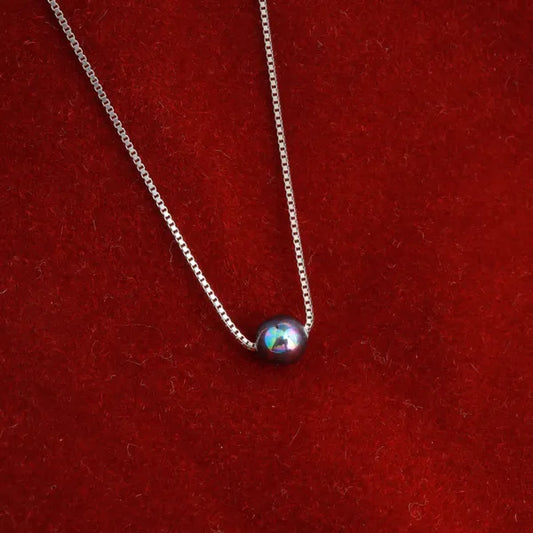 Silver Blue Ball with Chain