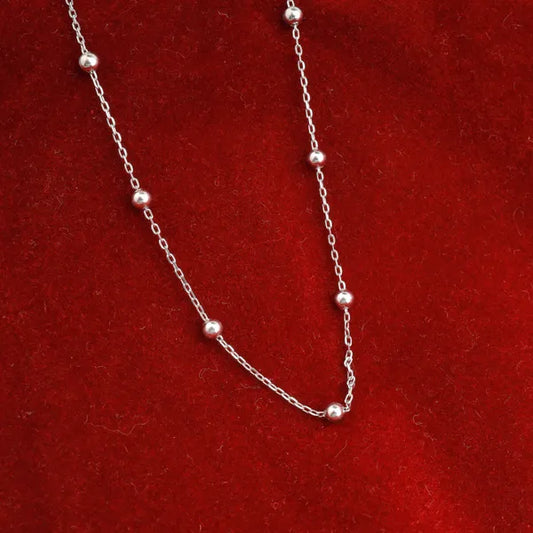 Pure 925 Silver Ball Chain | Ball Chain And Pendant