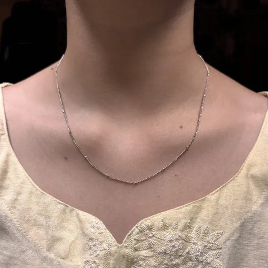 Silver Ball Curp Chain for Women