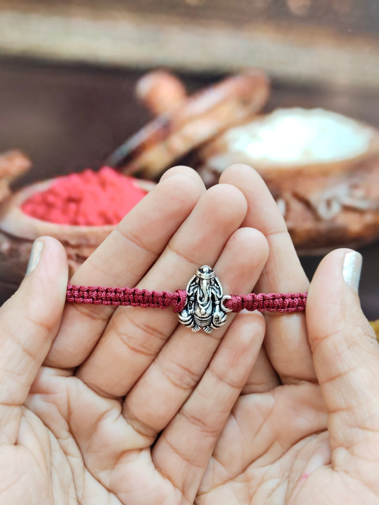 Silver Bala Ganesh Rakhi