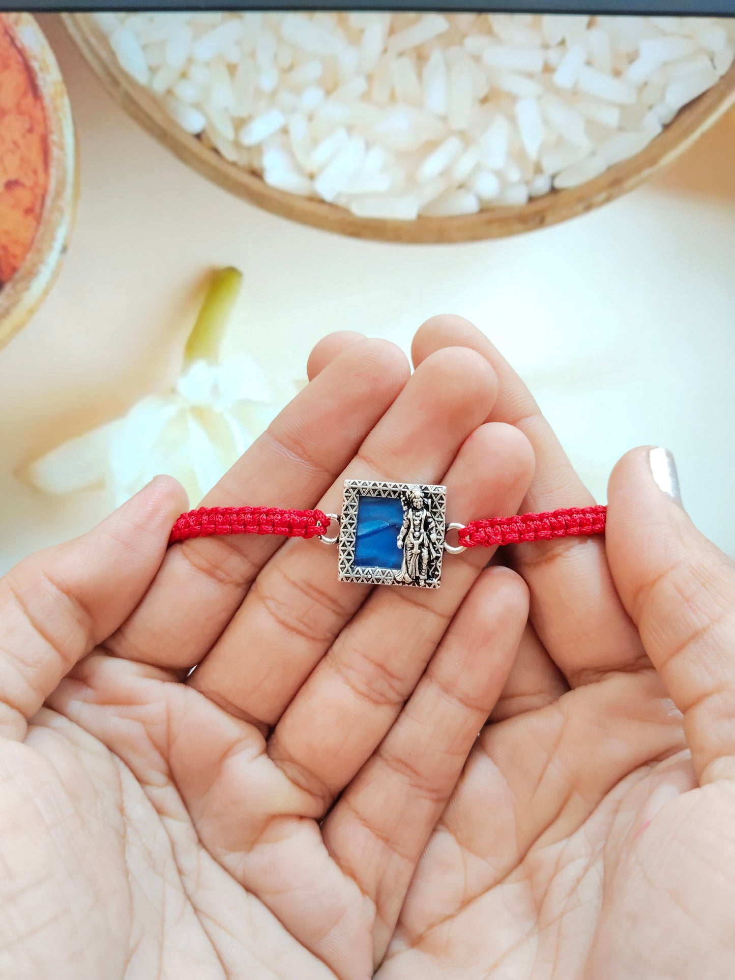 Silver Elegnce Shree Ram Rakhi