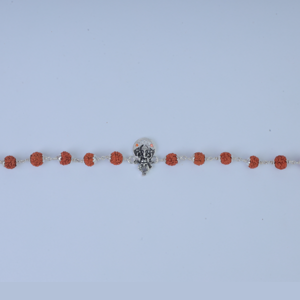 Silver Ganesh Rudraksh Rakhi