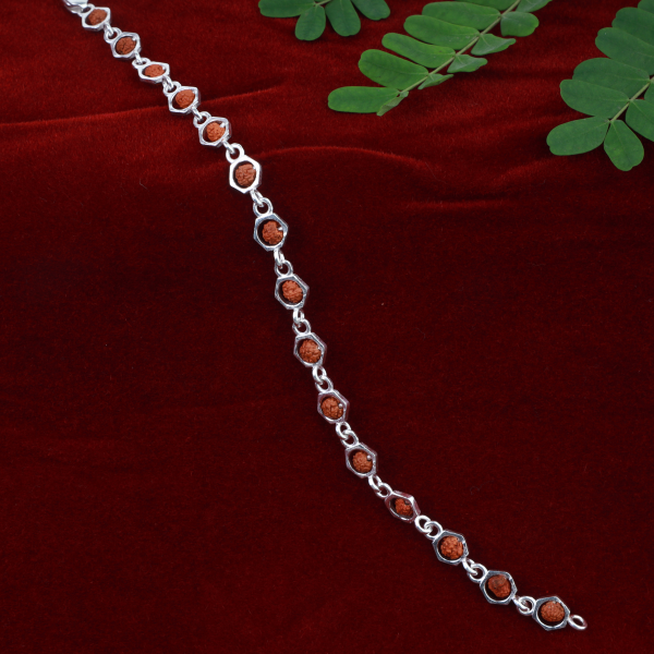 Silver Hexa Rudraksh Rakhi