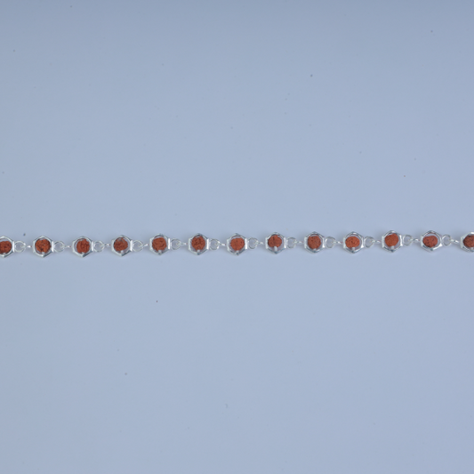 Silver Hexa Rudraksh Rakhi