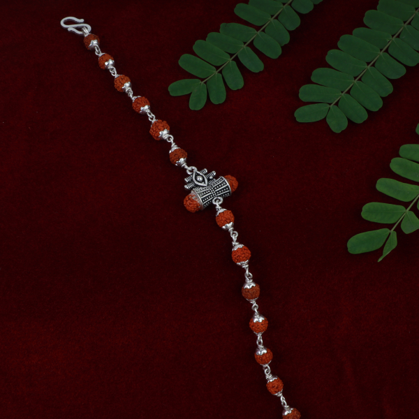Silver Shiv Netra Rudraksh Bracelet