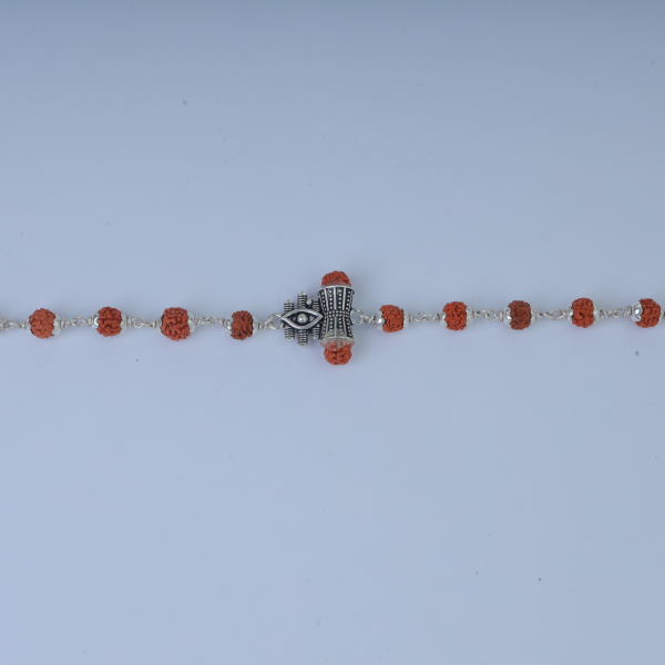 Silver Shiv Netra Rudraksh Bracelet