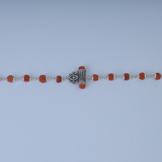 Silver Shiv Netra Rudraksh Bracelet
