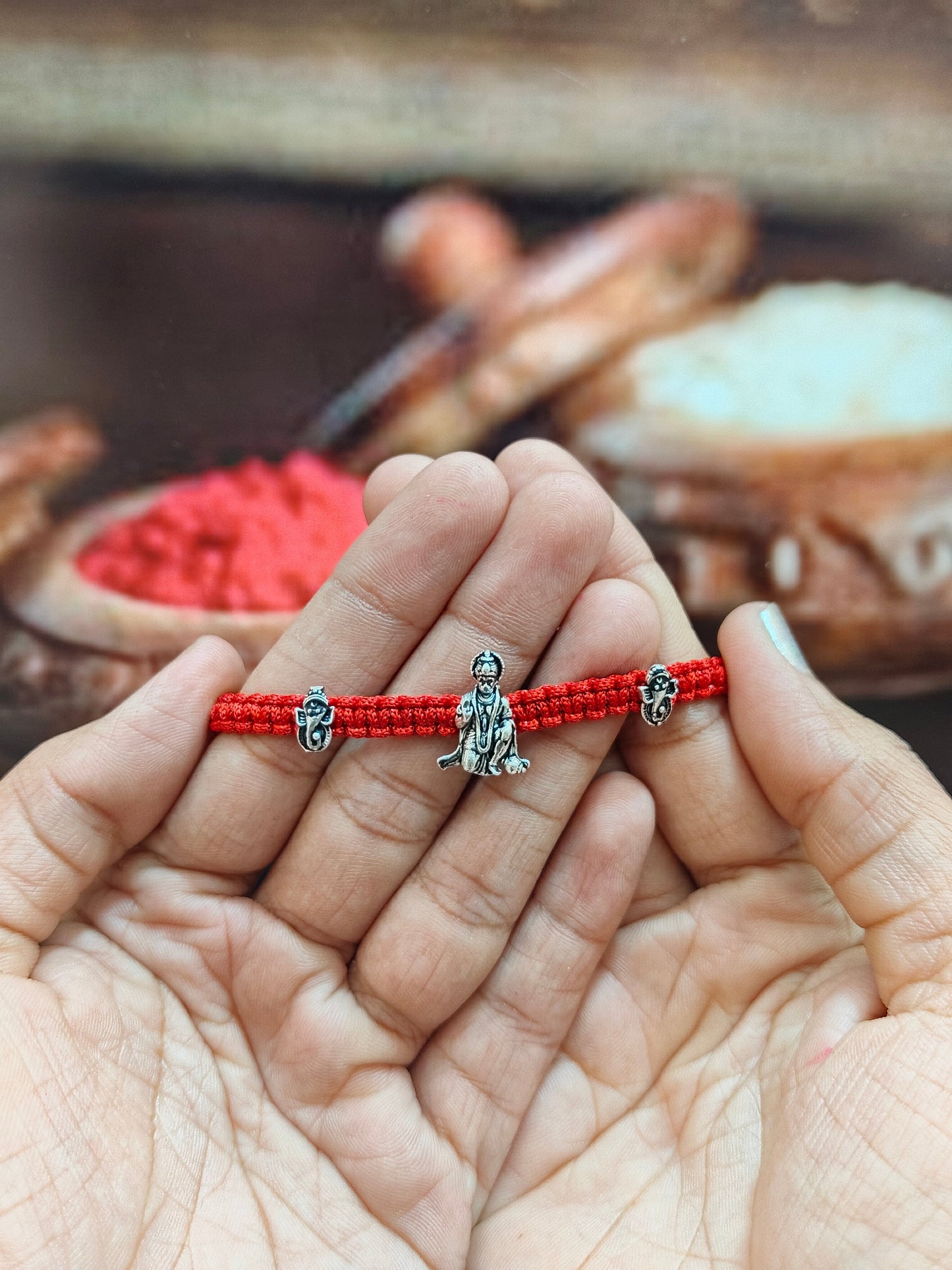 Silver Shree Hanuman Rakhi