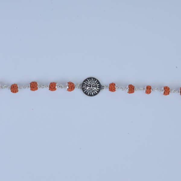 Silver Surya Rudraksh Rakhi