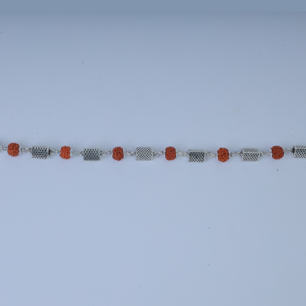 Silver Triangle Rudraksh Rakhi