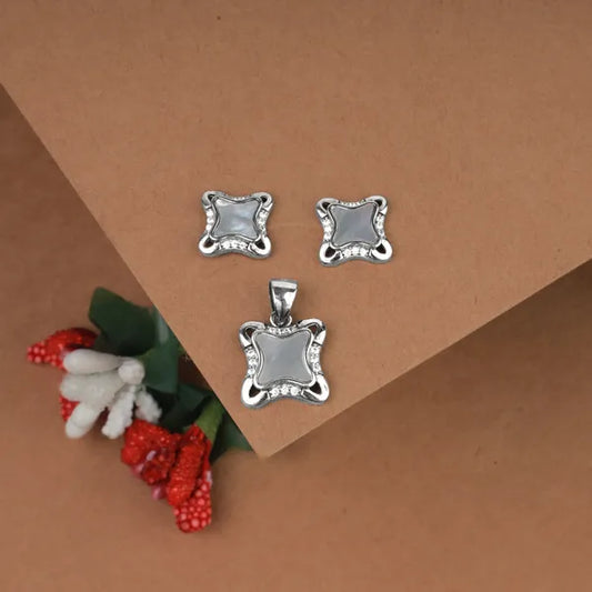 Silver Cute Mop Cross Pendant