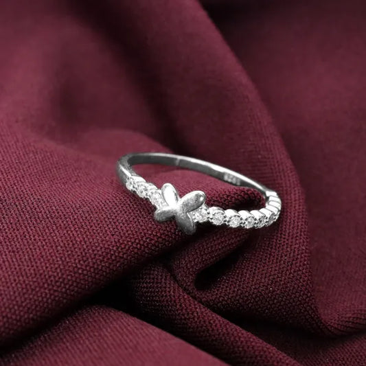 Silver Cute Butterfly Ring