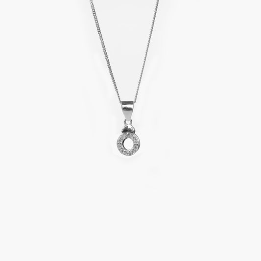 silver mini heart pendant set with chain