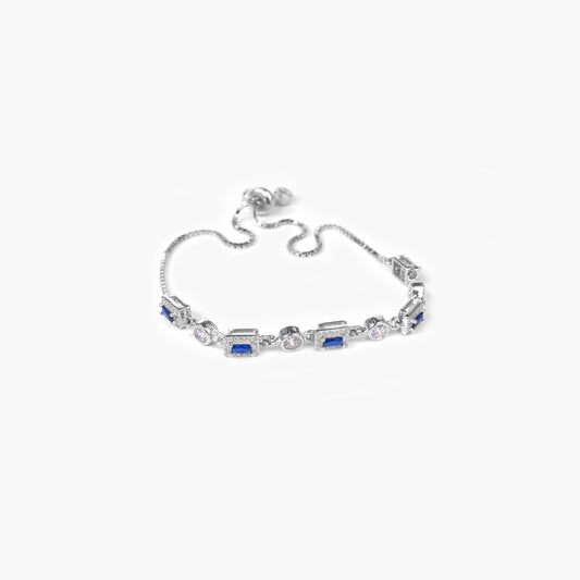 silver royal blue stone bracelet