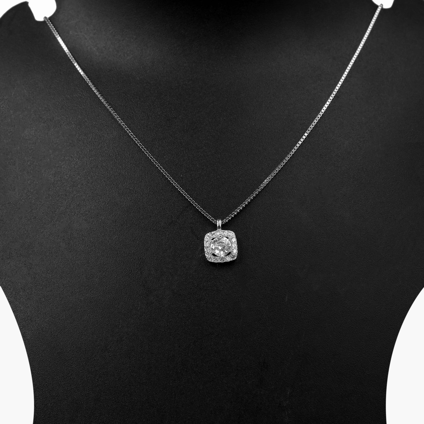 silver shine square chain