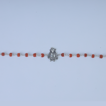 Silver Ganesh Charm Rudraksh Rakhi