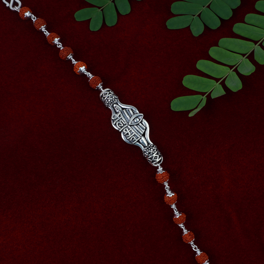 Silver Mahakal Rudraksh Bracelet