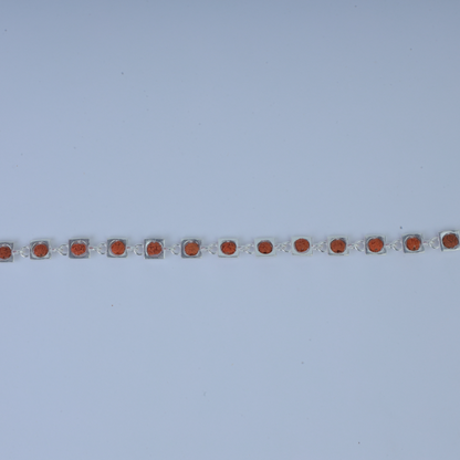 Silver Square Rudraksh Rakhi