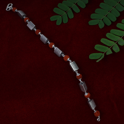 Silver Triangle Rudraksh Rakhi