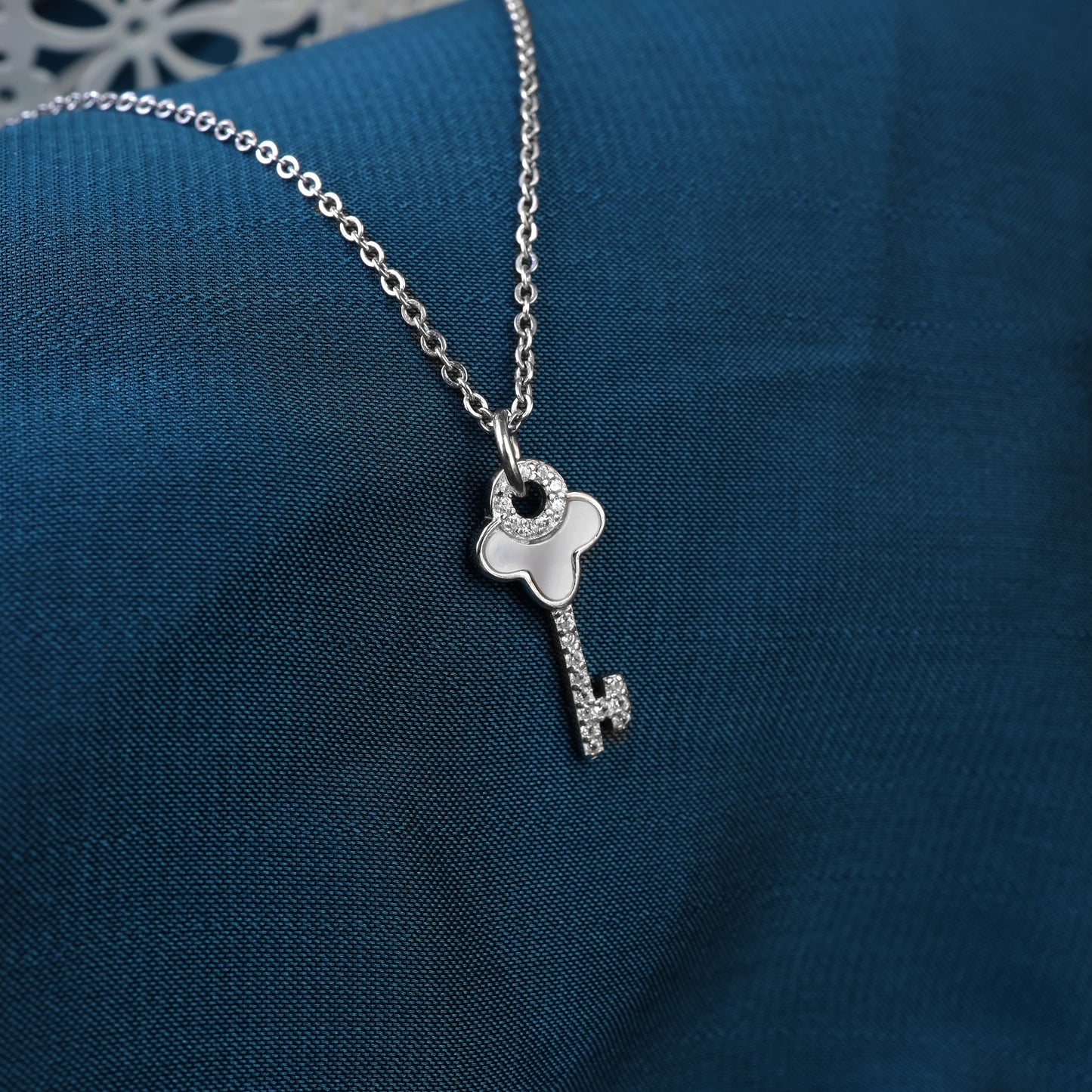 silver keycharm chain