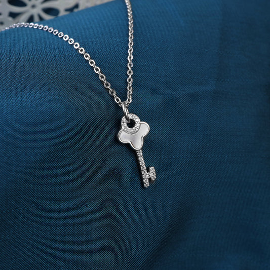 silver keycharm chain