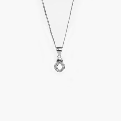 silver mini heart pendant set with chain