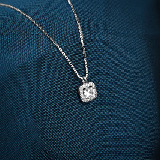 silver shine square chain